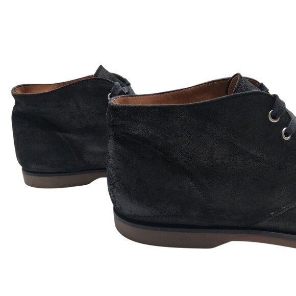 John Varvatos Boots Mens Size 10 Black Suede Chukka Ankle Lace Up Made in Italy - Picture 9 of 12